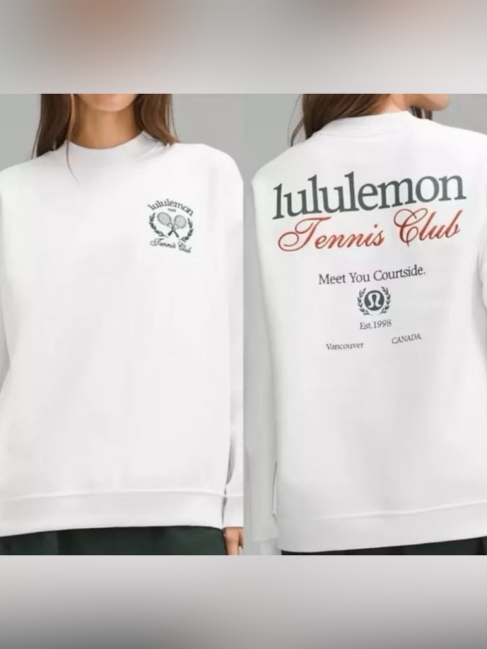 lululemon athletica White Tennis Club Heavyweight Fleece Pullover
